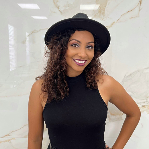 Woman after eyebrow shaping