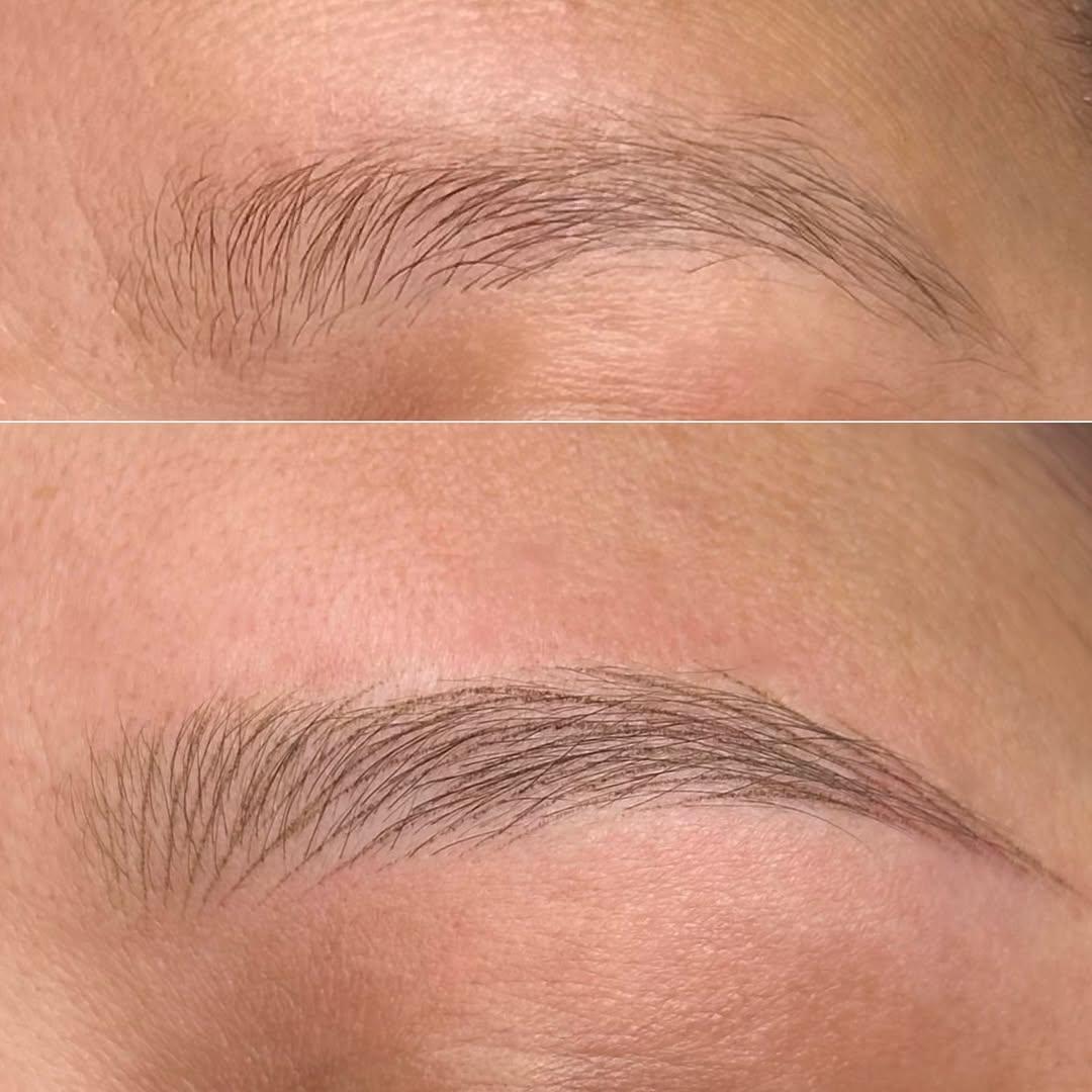 Natural nano brows results