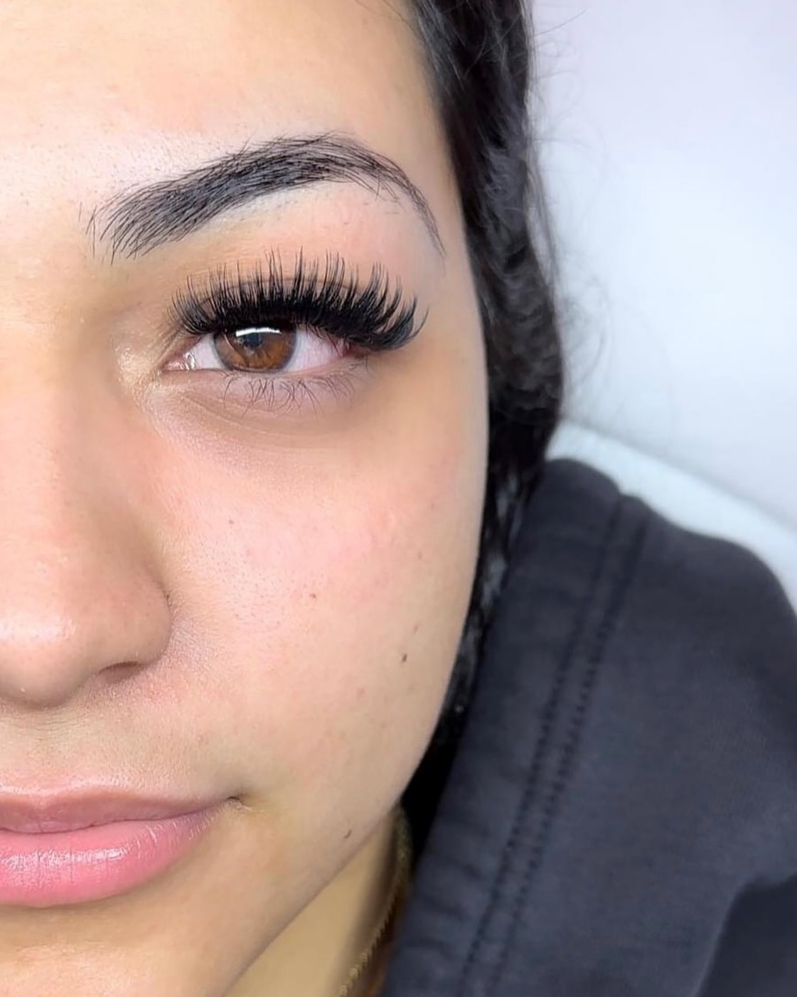 Lash extension close-up