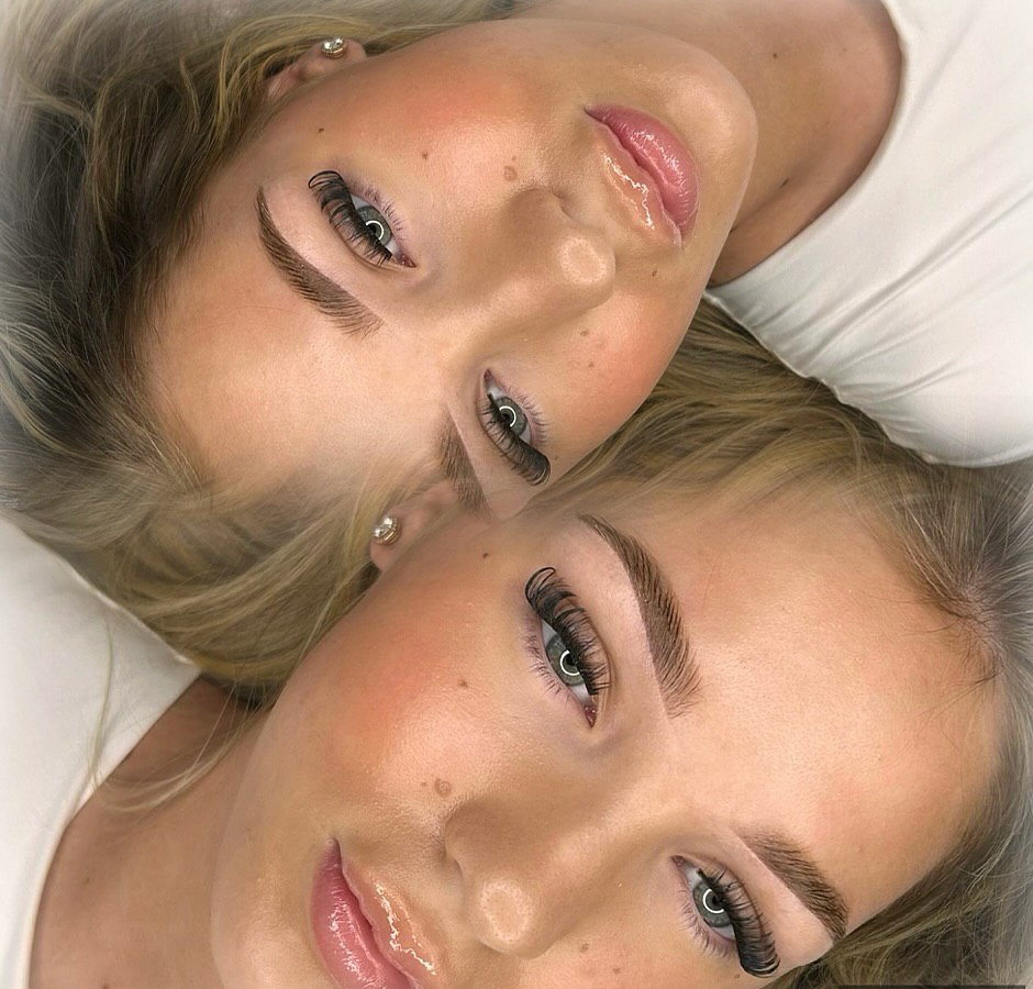 Women with permanent makeup