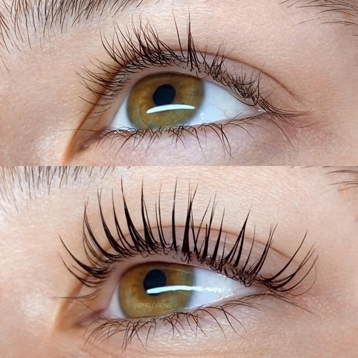 eyelash extensions before and after