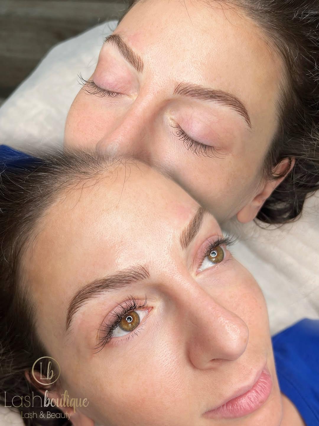 Woman with nano brows